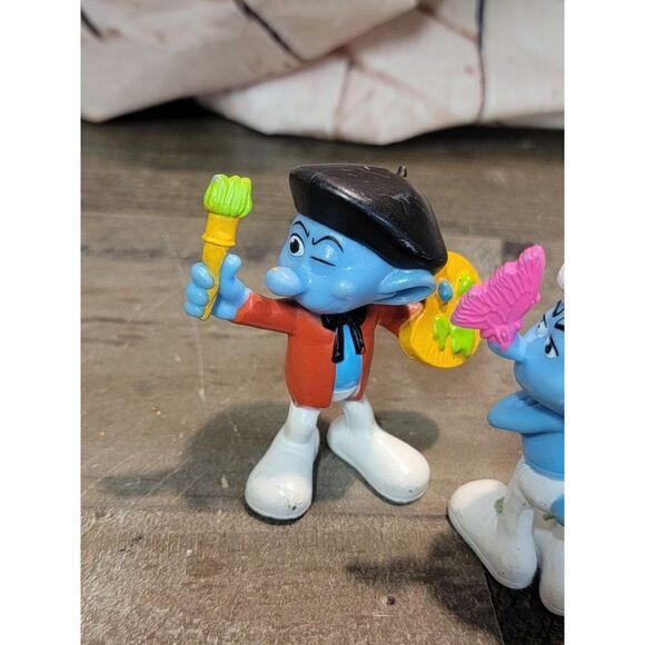 Peyo Smurf painter grouchy 2011 toy figure set - Picture 2 of 6
